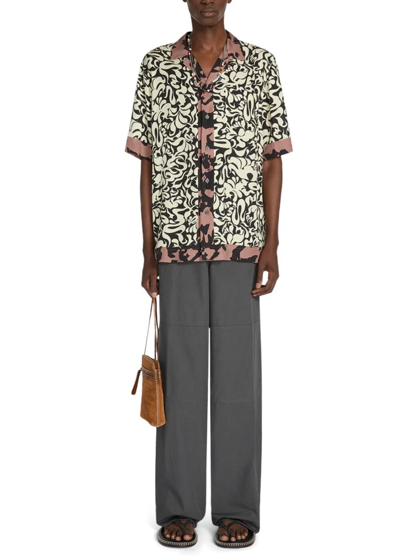 Dries Van Noten Carltone 3084 M W Abstract Print Short-Sleeve Shirt