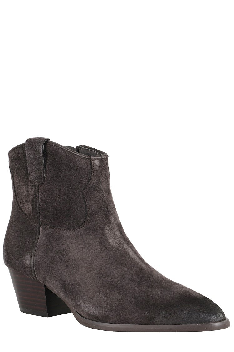 Ash Pointed Toe Suede Ankle Boots