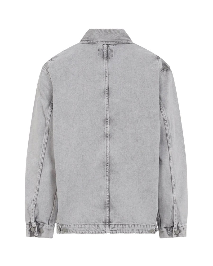 Carhartt Wip Og Double Front Jacket In Chalk Wash Denim