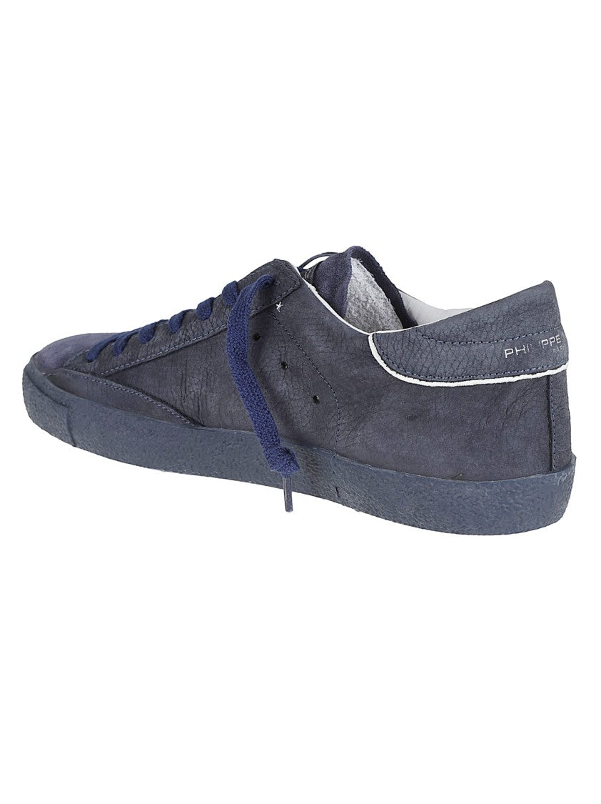 Philippe Model Premium Leather Sneakers With Textured Finish