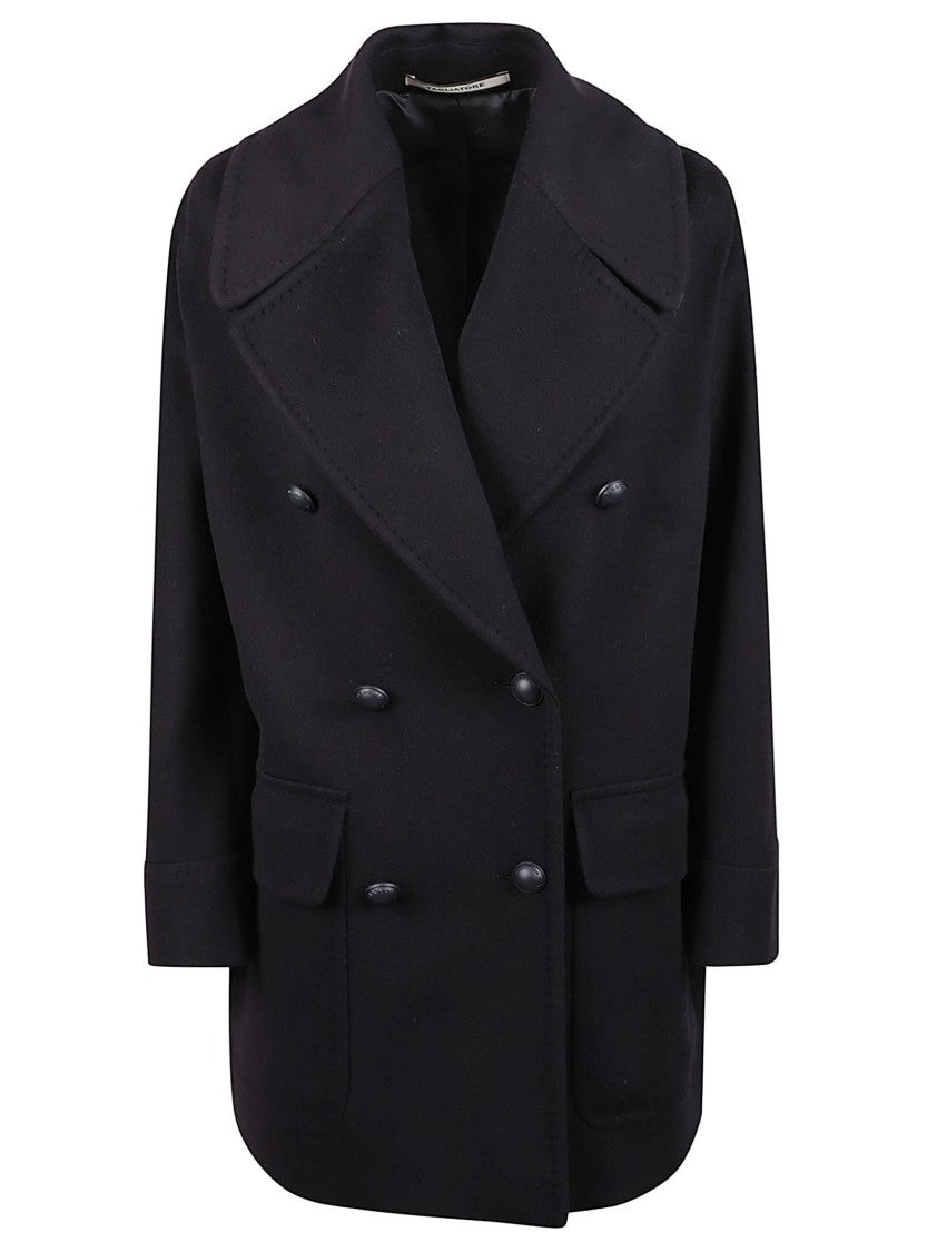 Tagliatore Lillian Double-Breasted Virgin Wool-Cashmere Coat