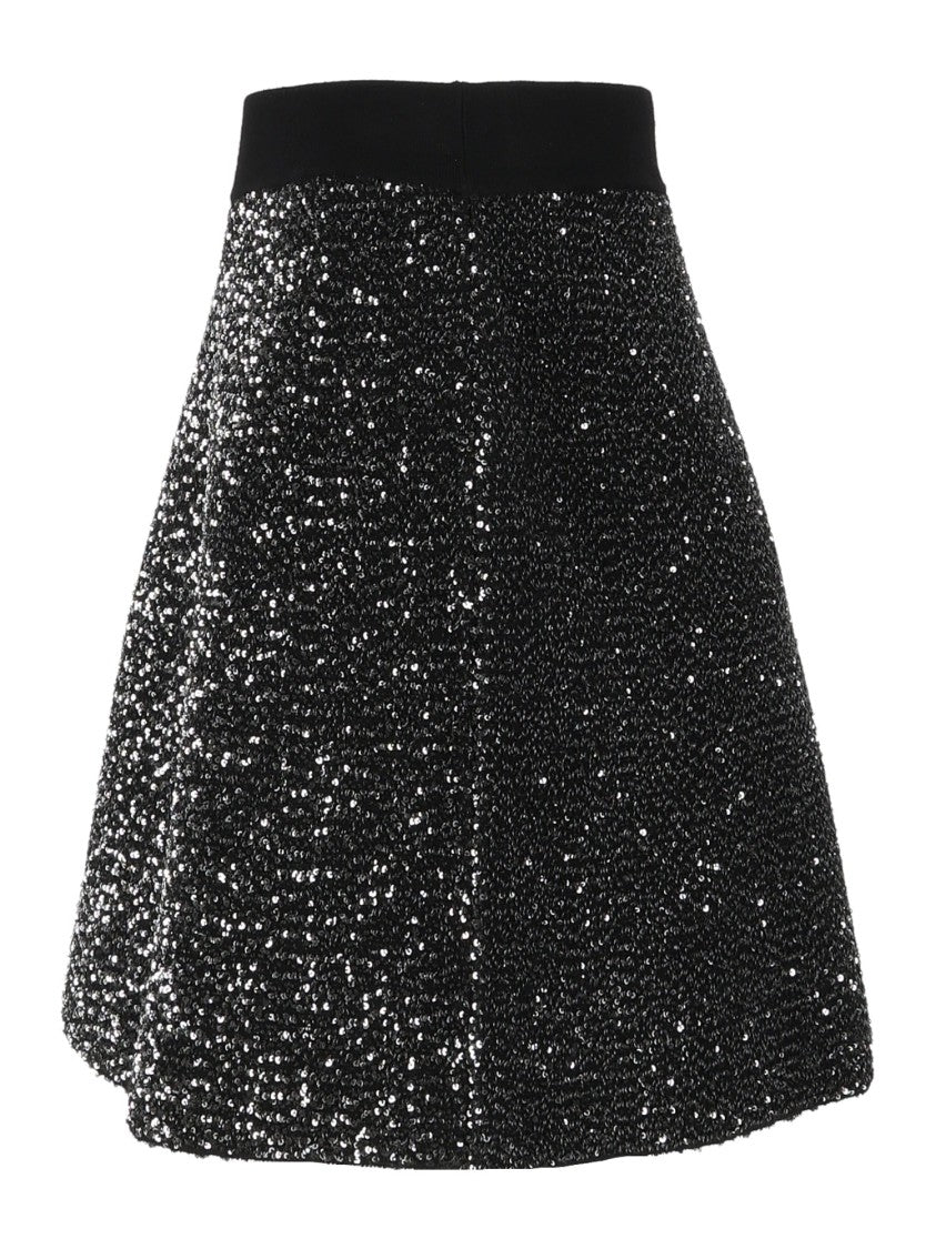 Elisabetta Franchi Sequined Textured Fitted Mini Skirt