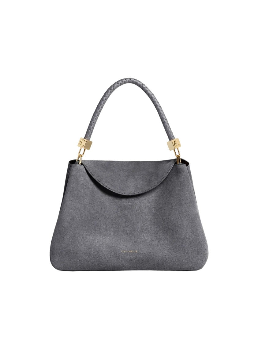 Coccinelle Tiggy Braided Handle Suede Handbag