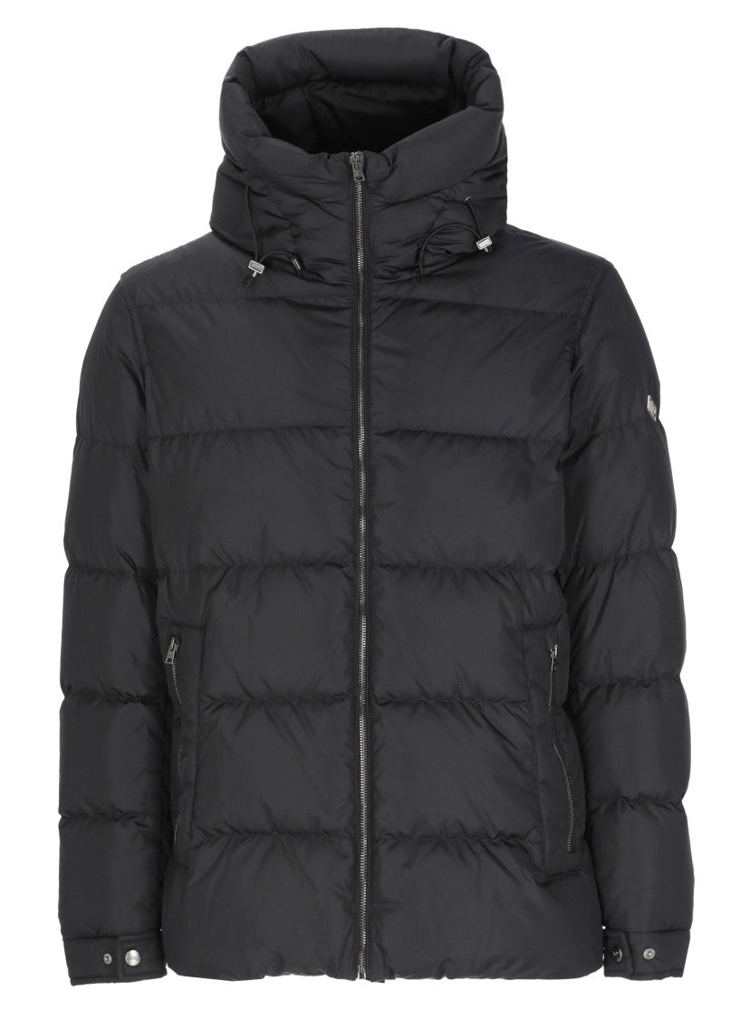 Herno Black Hooded Quilted Down Jacket