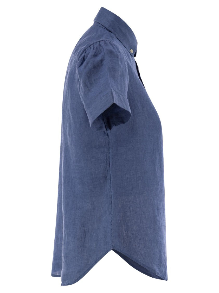 Polo Ralph Lauren Lightweight Linen Short-Sleeved Shirt With Embroidered Pony