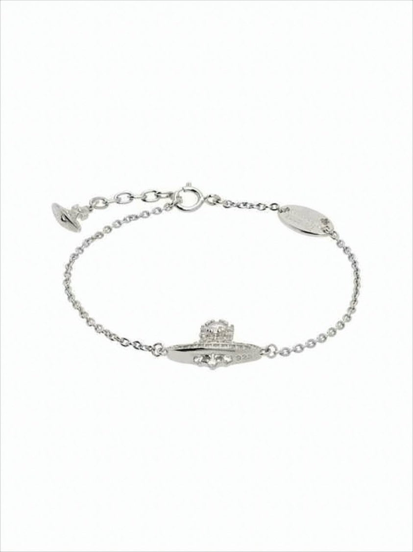 Vivienne Westwood Delicate Orb Charm Bracelet With Fine Link Chain