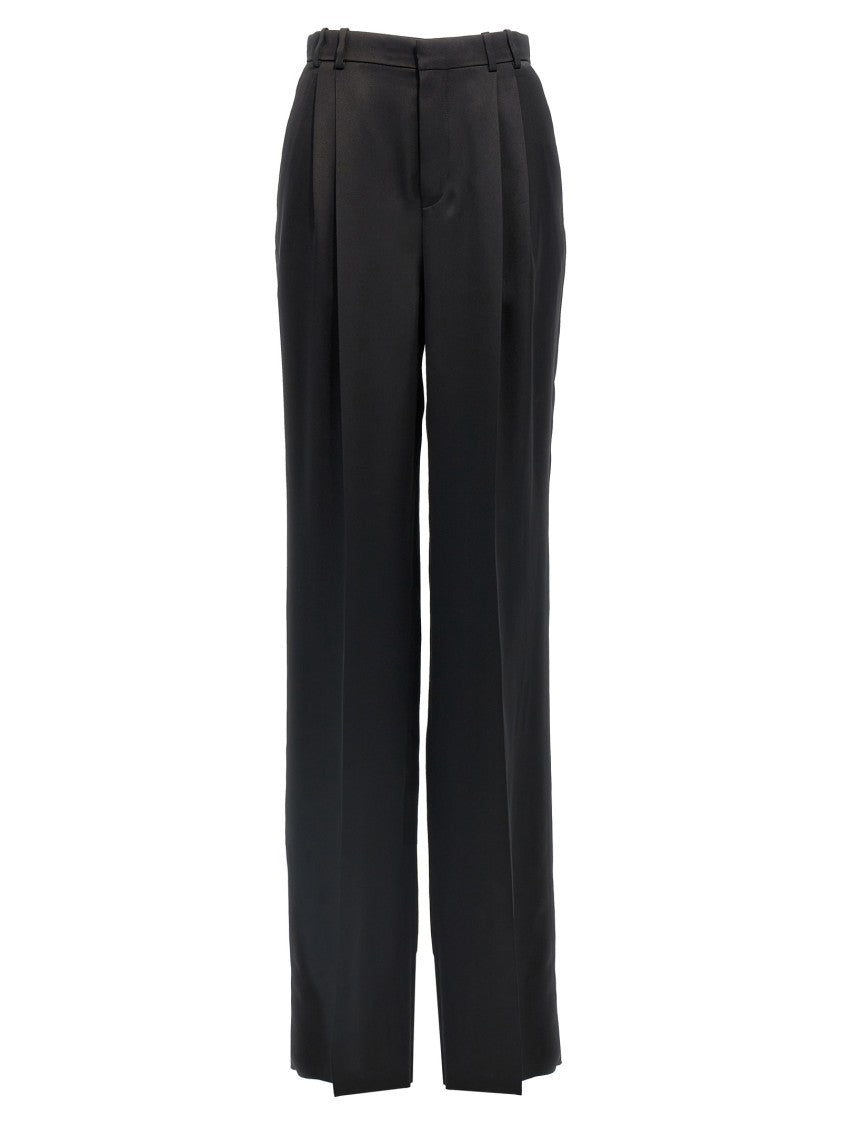 Saint Laurent Silk Satin Trousers