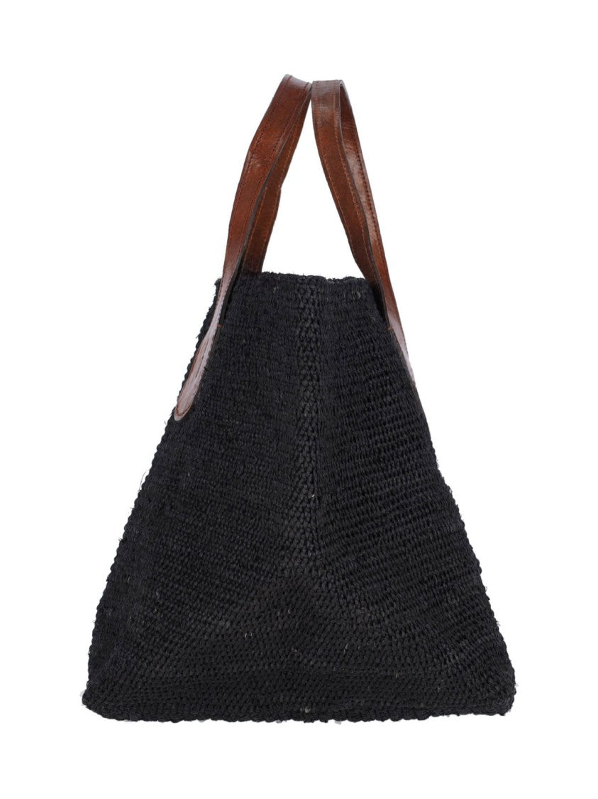 Ibeliv Structured Black Handbag With Minimalist Design
