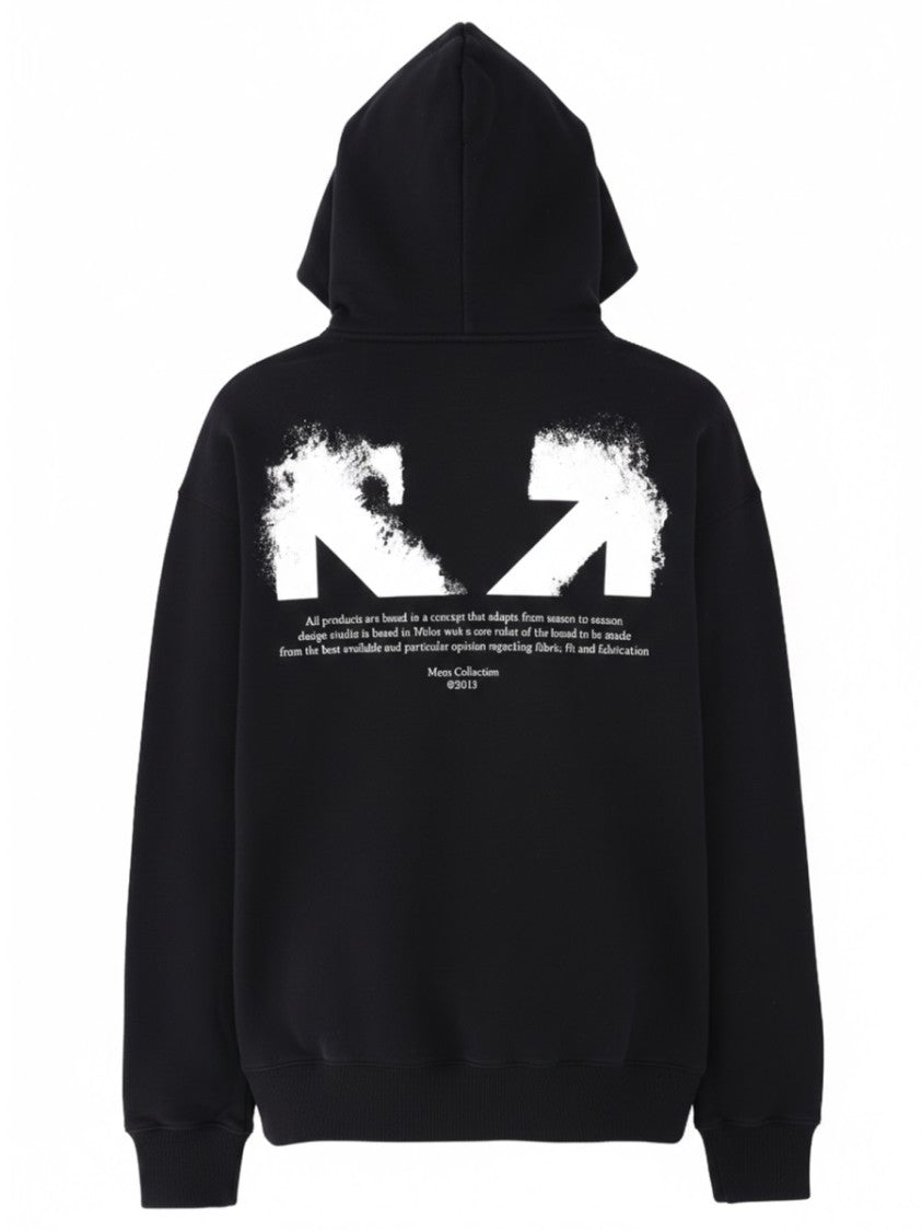 Off-White Black Double Arrows Back Graphic Hoodie