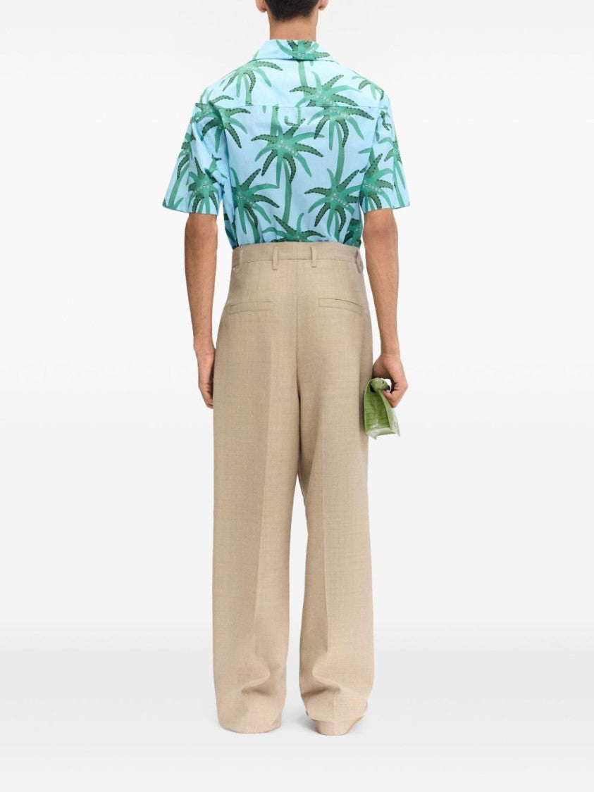 Jacquemus Aqua Blue Short-Sleeved Shirt