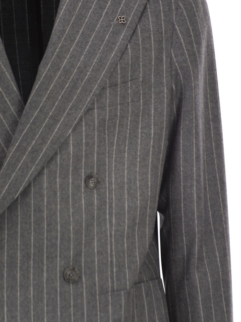 Tagliatore Double-Breasted Suit In Superfine Virgin Wool