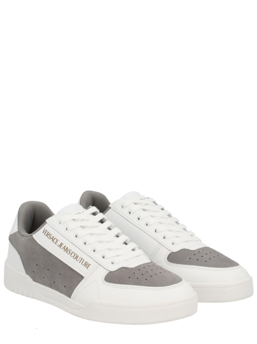 Versace Jeans Couture Sleek Grey Sneakers With Contrast Panels