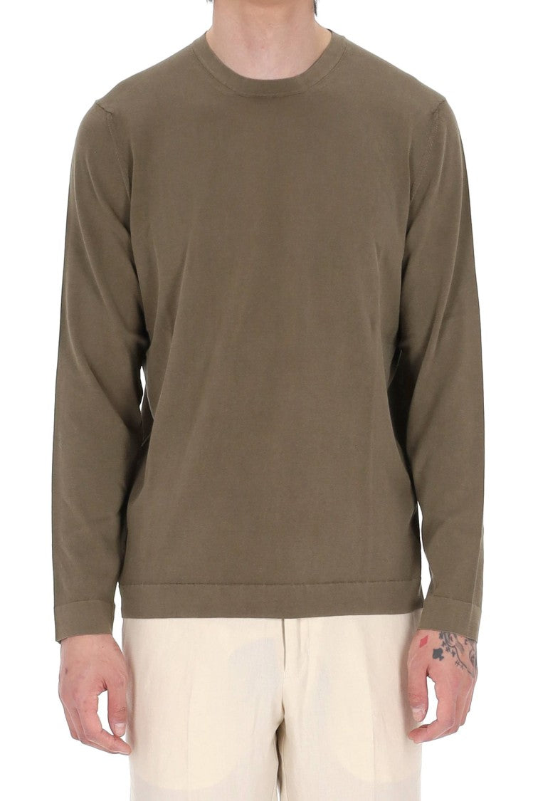 Drumohr Military Green Frosted Cotton Sweater