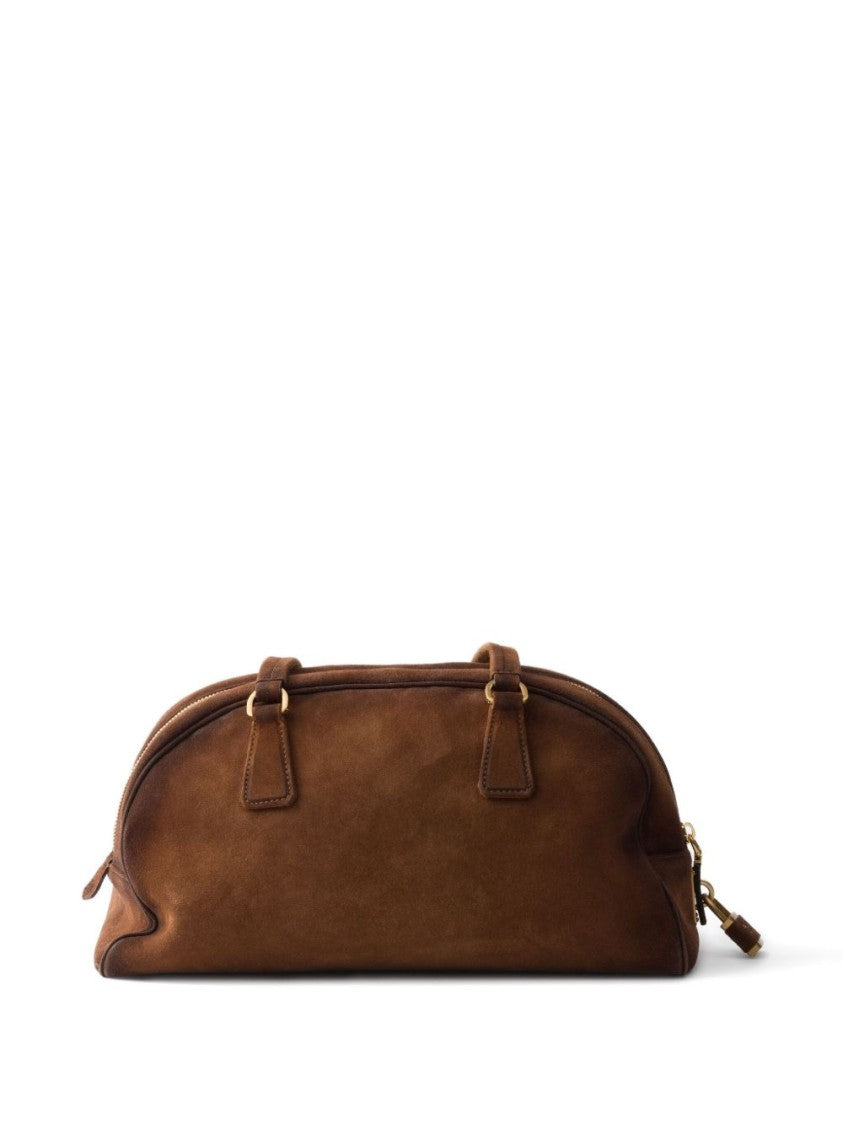 Prada Bowling Medium Suede Bag