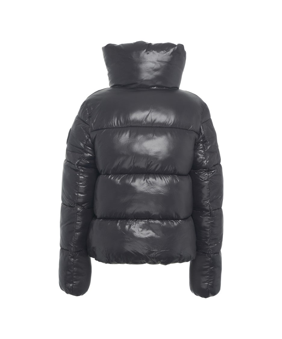 Save The Duck Glossy Puffer Jacket With High Collar And Plumtech Insulation