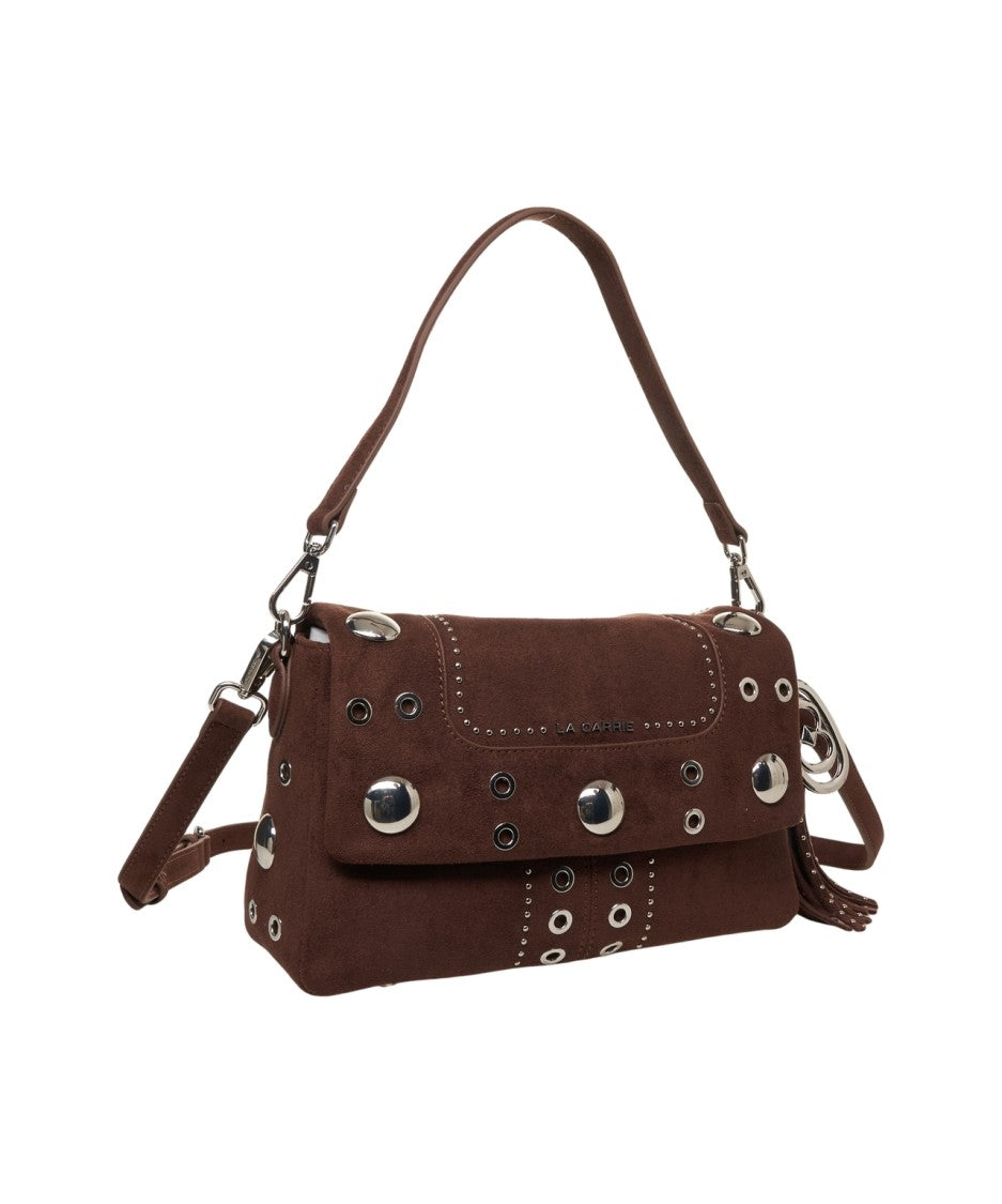 La Carrie Eco Suede Shoulder Bag