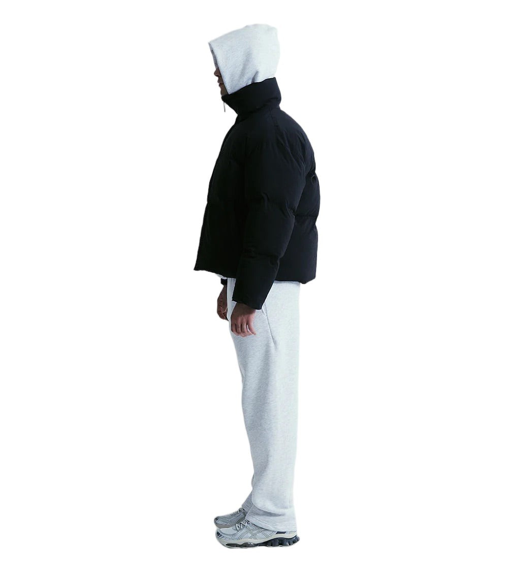 Perplex Black Cropped Oversized Down Jacket
