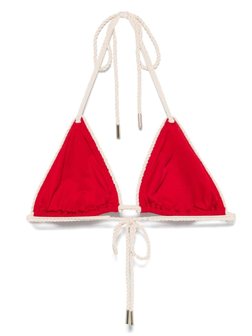 La Perla Textured Triangle Bikini Top With Removable Padding