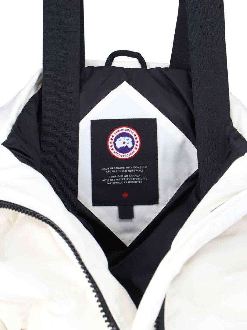 Canada Goose White Chelsea Quilted Hooded Parka