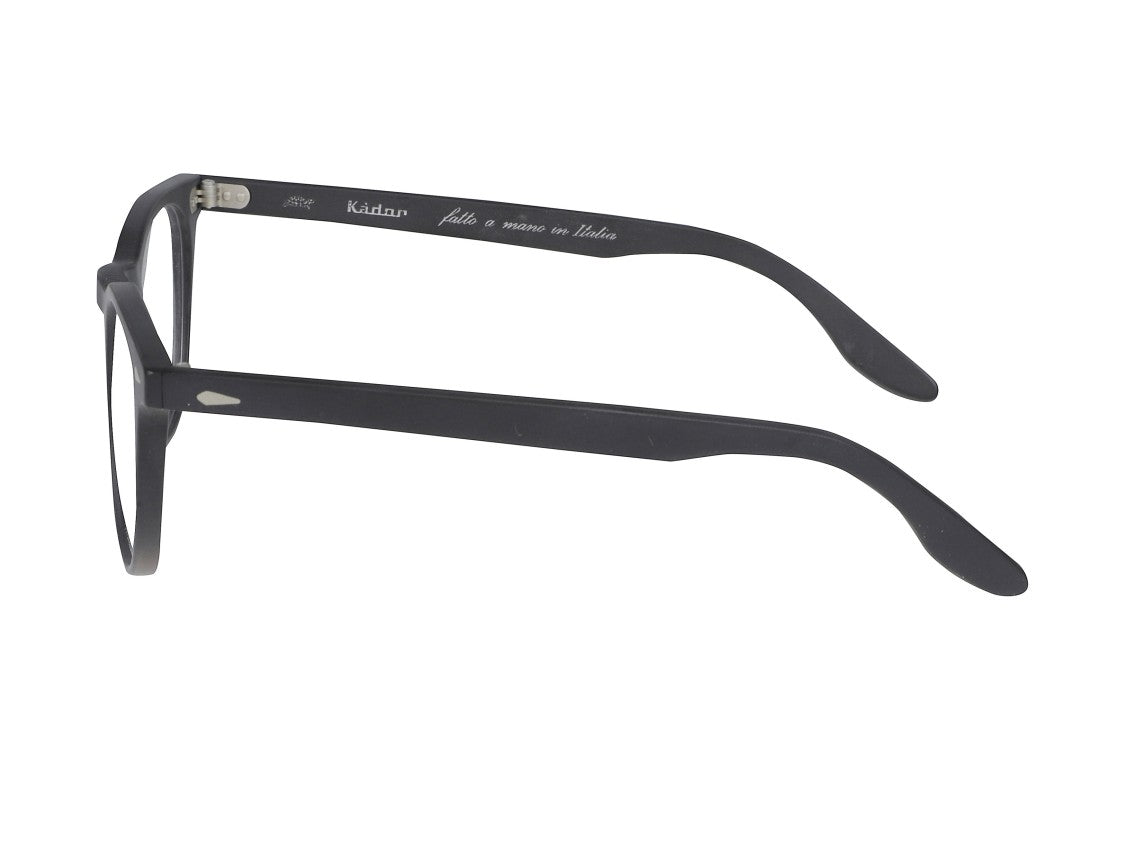 Kador Black Klark Silver Round Eyeglasses