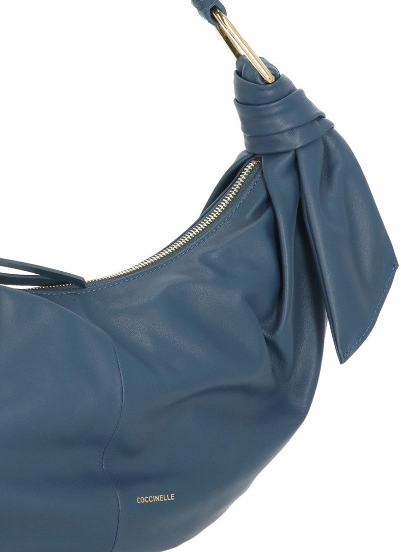 Coccinelle Furoshiki Medium Bag With Slouchy Silhouette And Golden Logo
