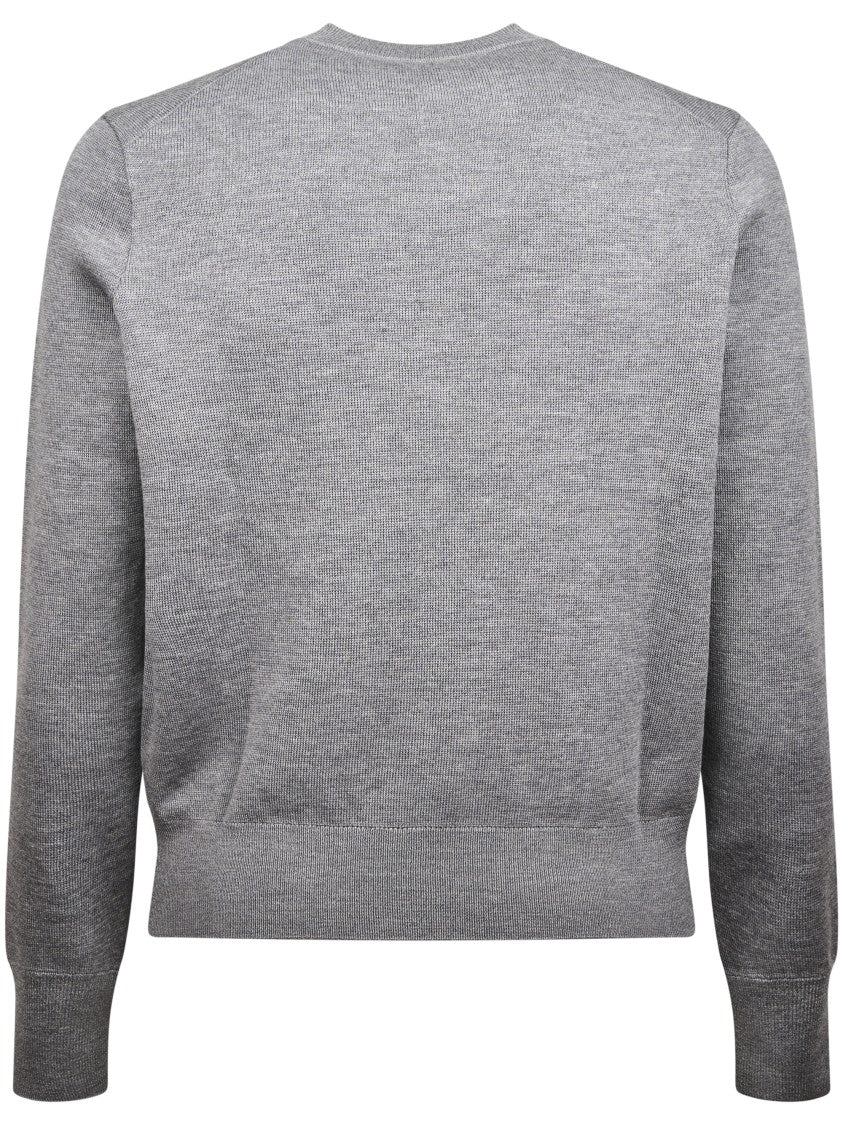 Ami Paris Quota Crewneck Ami De Coeur Knit Sweater