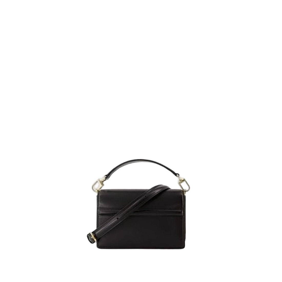 Totême Structured Black Leather Shoulder Bag