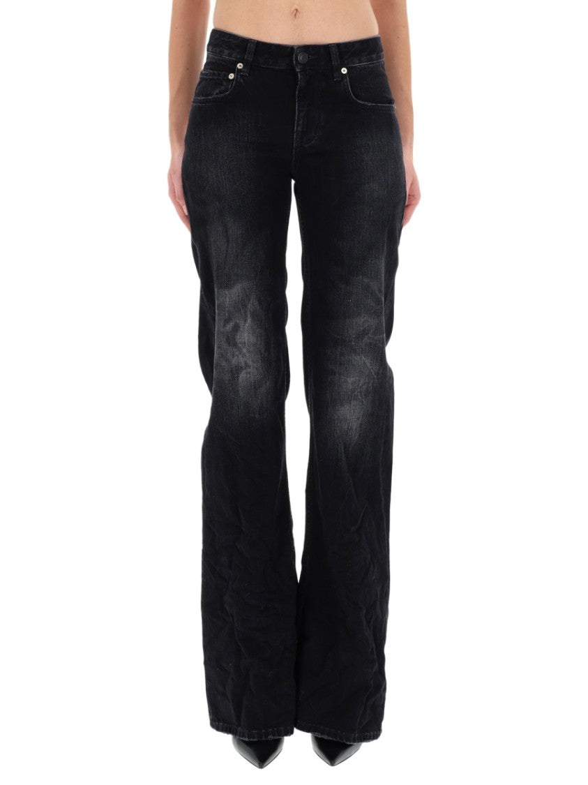 Balenciaga Cotton Flared Wide-Leg Jeans