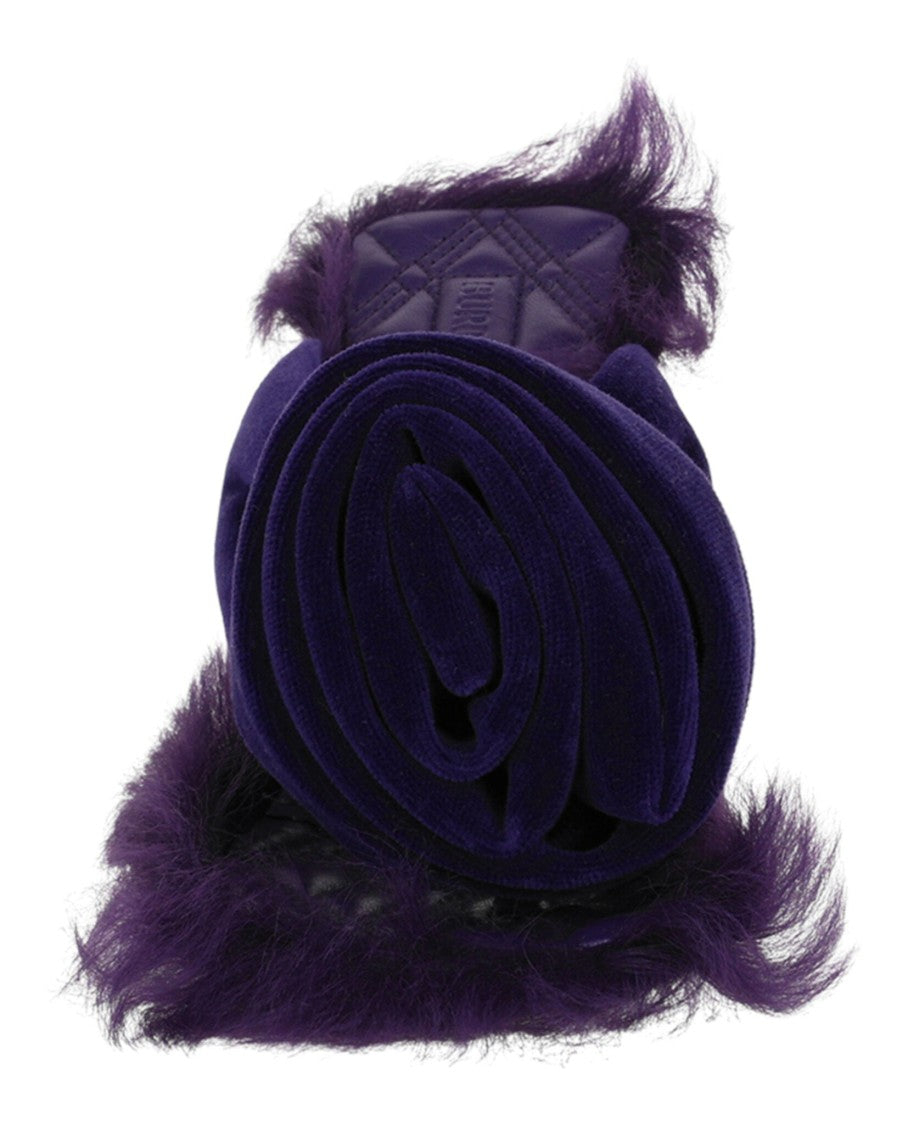 Burberry Step Rose Velvet Heeled Sandals