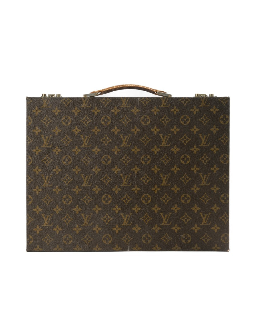 Louis Vuitton Brown Monogram 24H Leather Briefcase