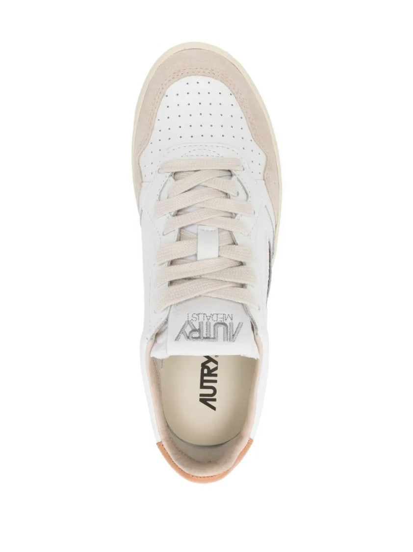 Autry Medalist Low-Top Sneakers With Leather