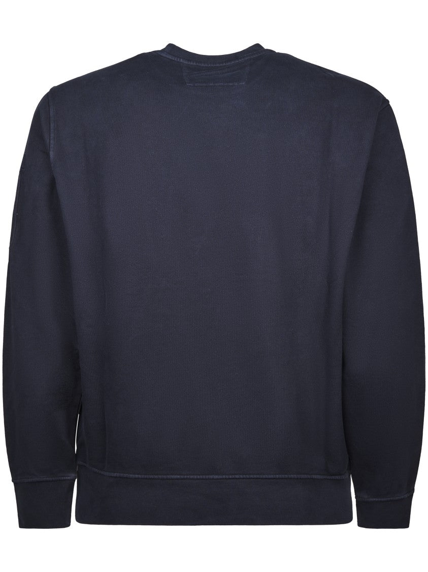 C.P. Company Brushed Diagonal Fleece Lens Crewneck Sweatshirt