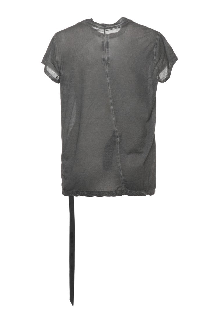 Drkshdw Grey Lace-Trim Semi-Sheer Cotton T-Shirt