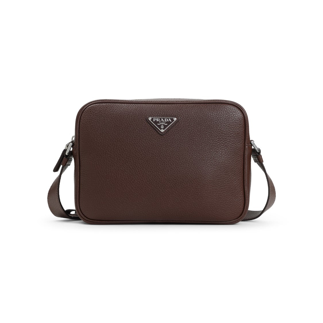 Prada Burned Brown Calf Leather Cross Body Bag