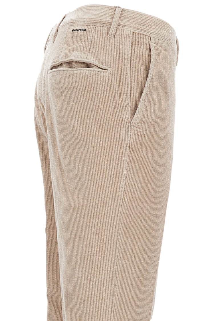 Incotex Beige Corduroy Velvet Tailored Pants