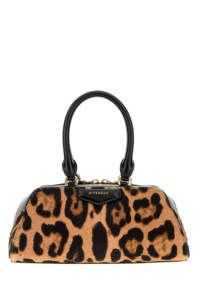 Givenchy Printed Calf Hair Mini Antigona East-West Handbag