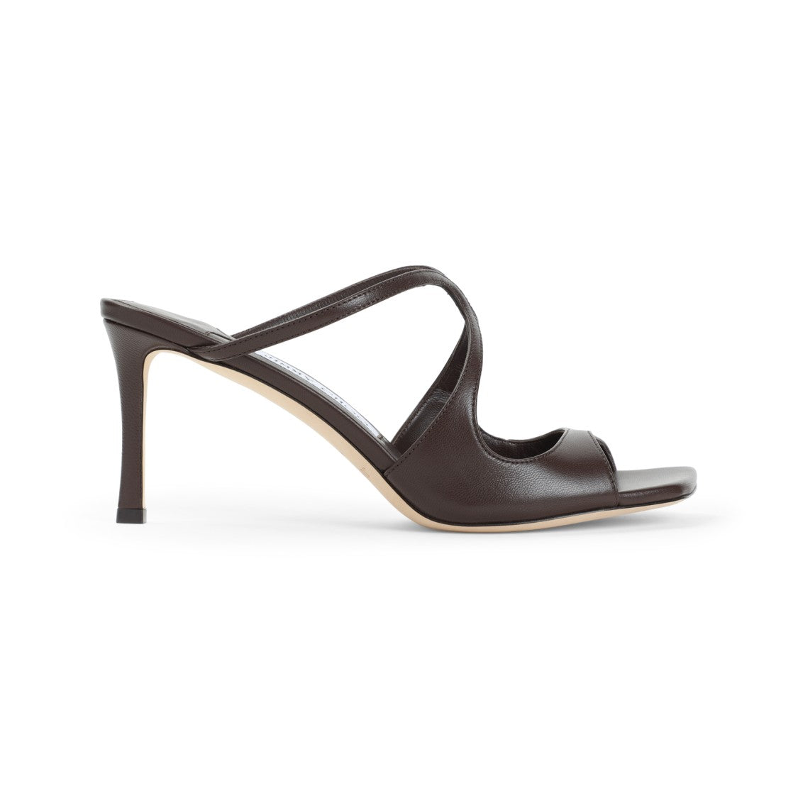 Jimmy Choo Anise 75 Brown Nappa Leather Sandals