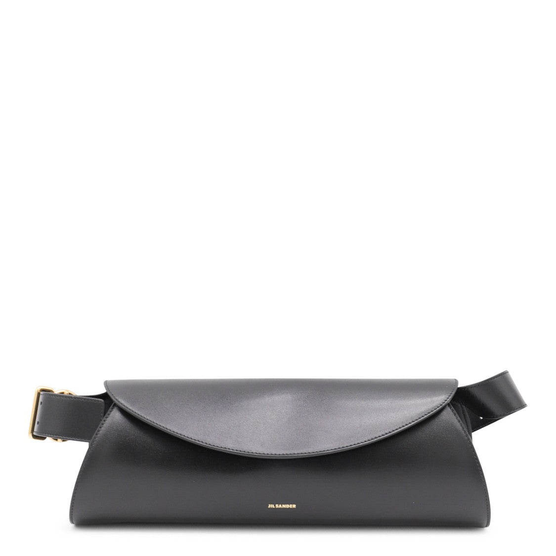 Jil Sander Cannolo Large Shoulder Bag With Curved Flap And Adjustable Strap