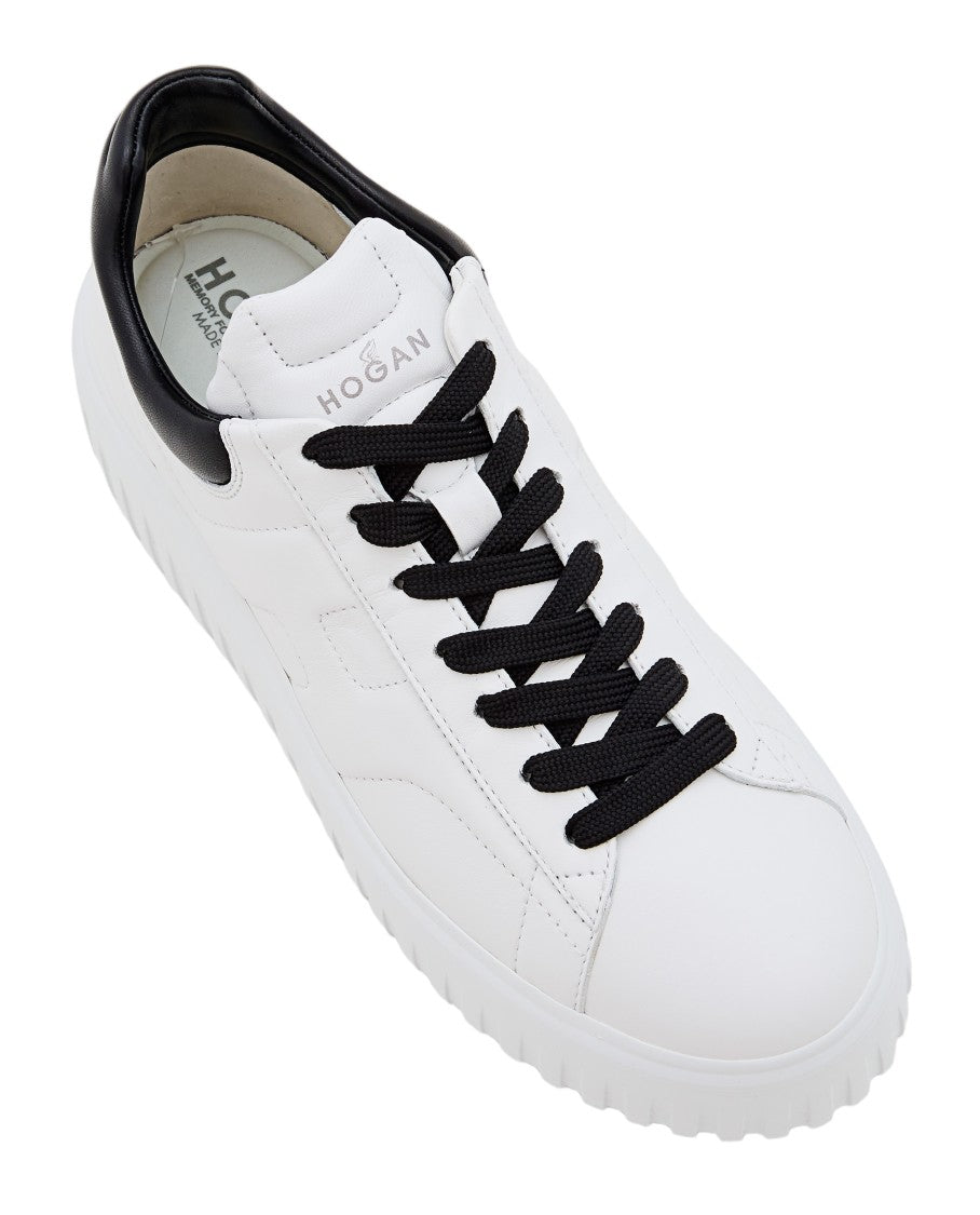 Hogan H-Stripes Sneakers With Ridged Sole And Embossed Logo