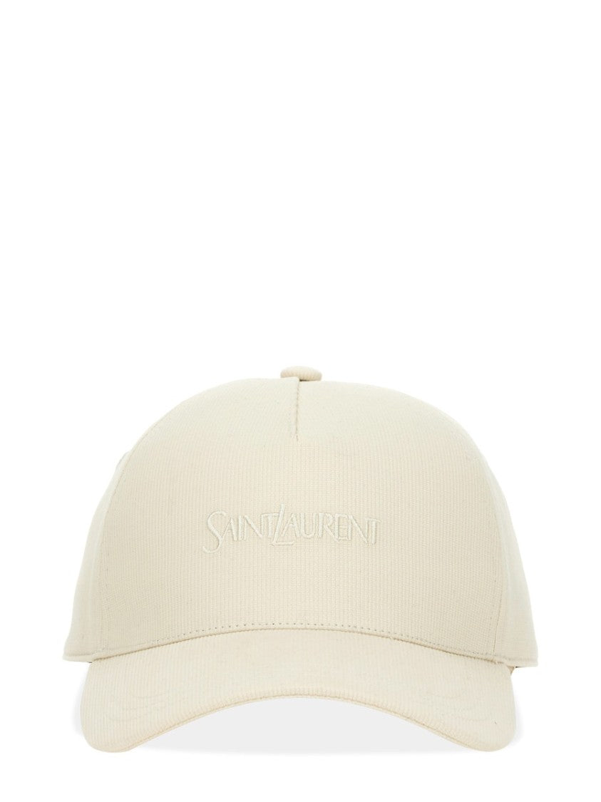 Saint Laurent Structured Baseball Hat With Signature Logo