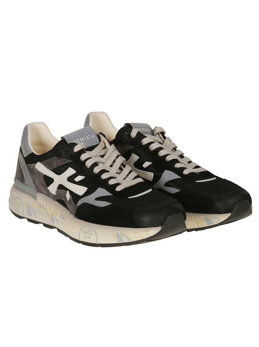 Premiata Mick 0.1 Low-Profile Suede Mesh Blend Sneakers