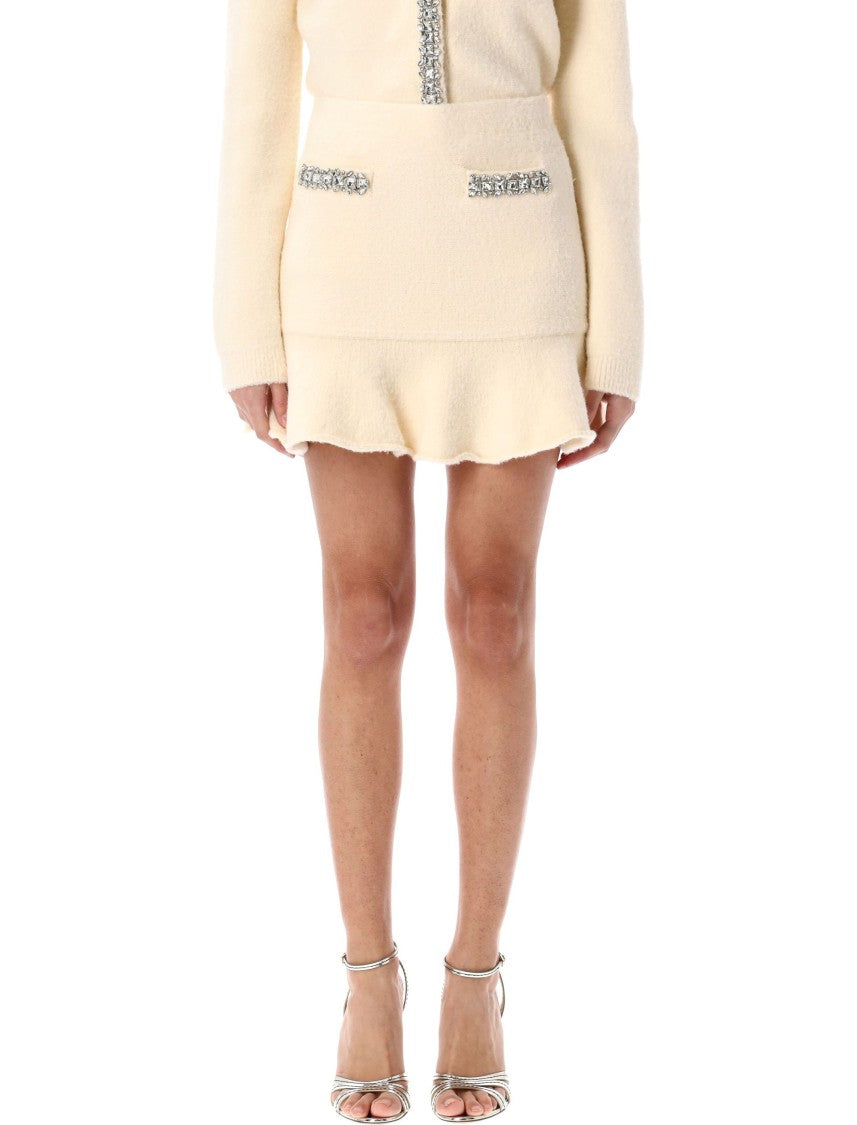 Self-Portrait Mini Skirt Knit Strass