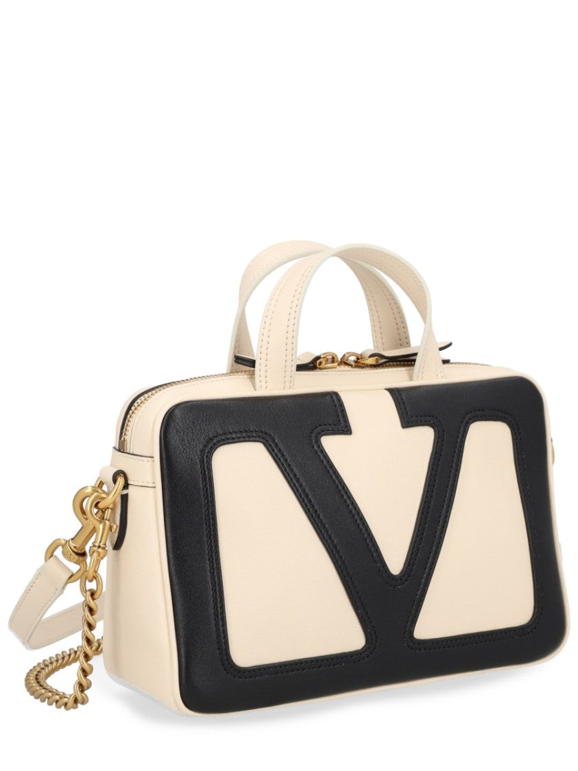 Valentino Garavani Cream Viva Superstar V-Logo Bag