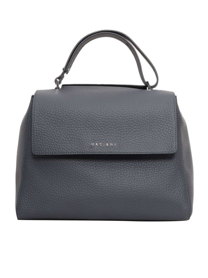 Claudio Orciani Textured Calf Leather Handbag With Adjustable Strap