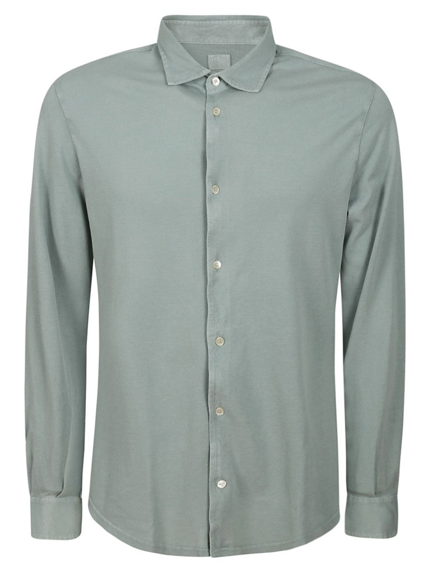Fedeli Long-Sleeved Cotton Shirt With Classic Collar