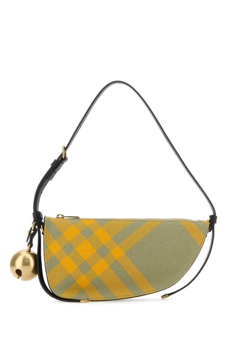 Burberry Embroidered Canvas Mini Shield Shoulder Bag