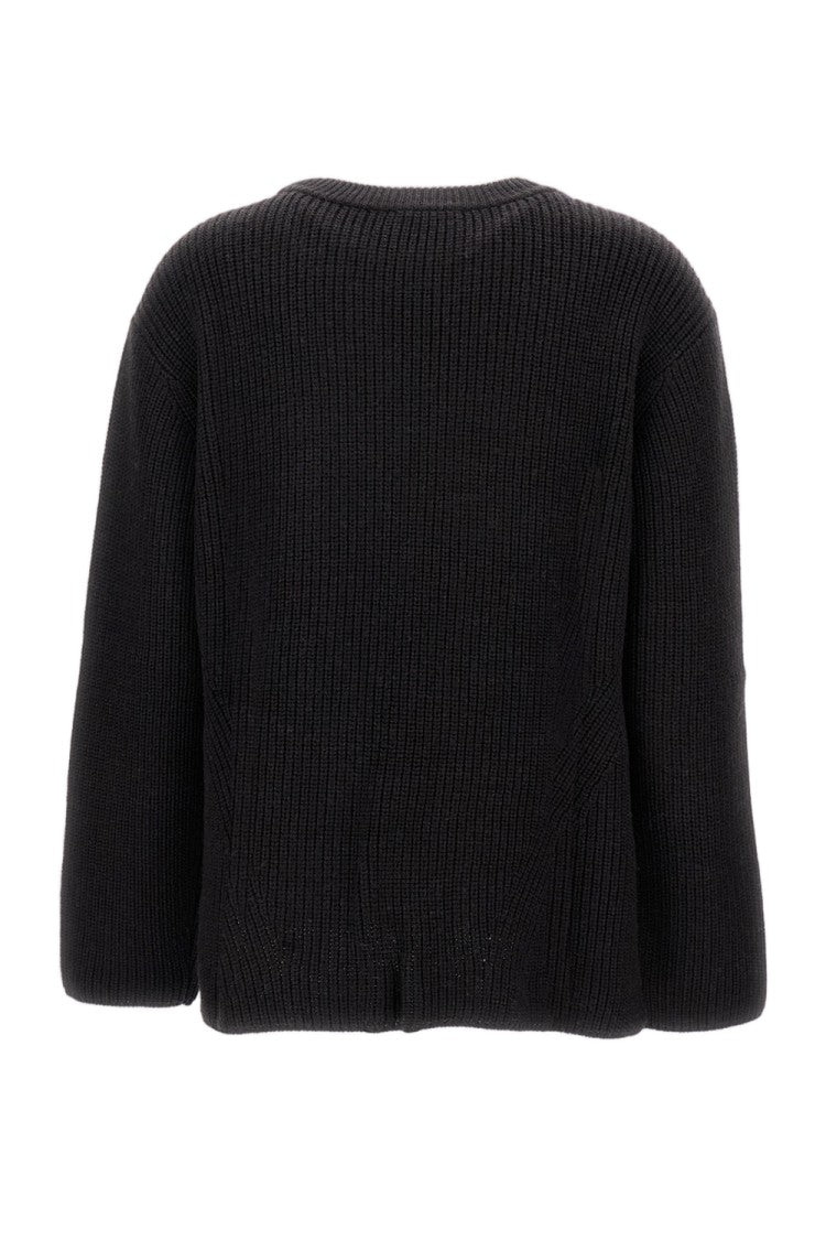 Parosh Classic Knit Sweater In Warm Brown Tone