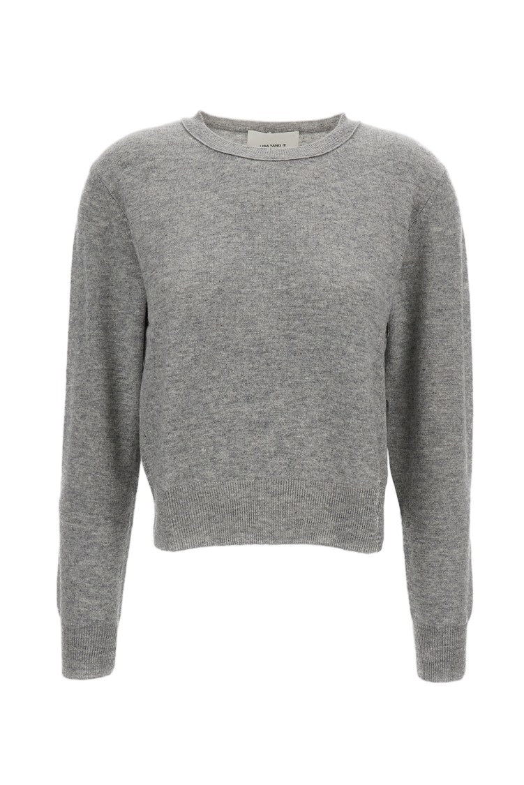 Lisa Yang Grey Greer Cashmere Crewneck Sweater