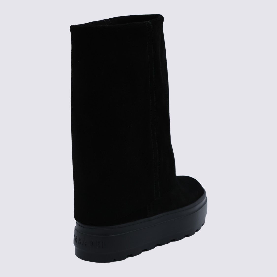 Casadei Minimalist High Shaft Boots With Chunky Platform Sole