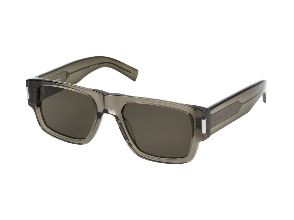 Saint Laurent Brown Translucent Oversized Square Sunglasses